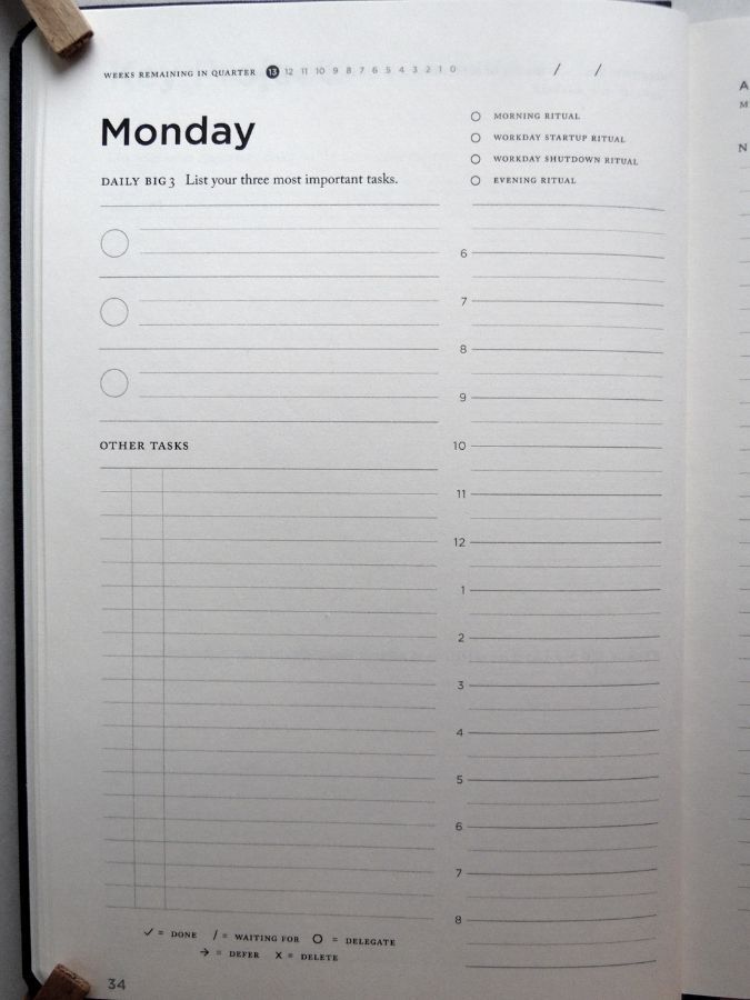 Daily pages Full Focus Planner