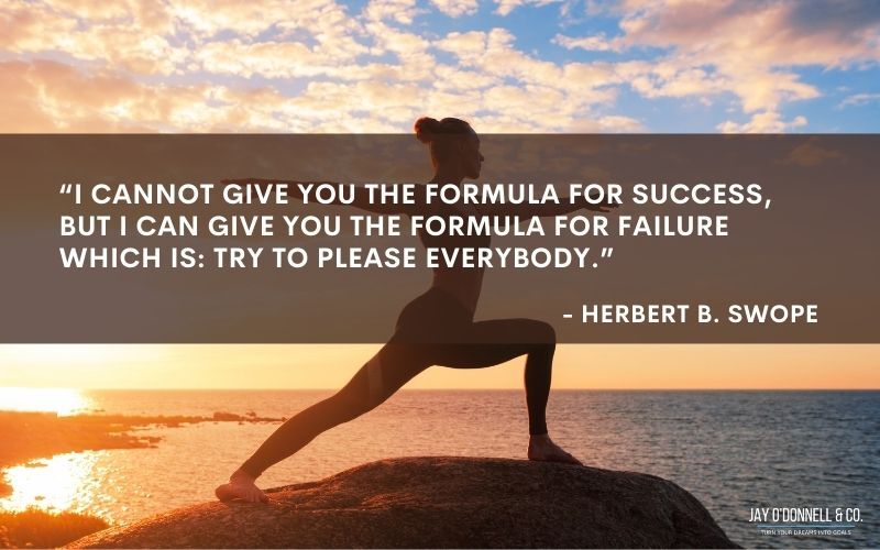 herbert b swope formula for success quote